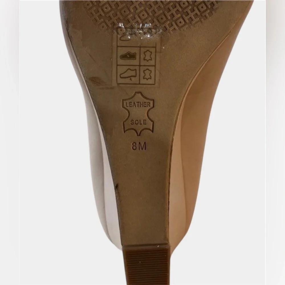 Tory Burch Black and Tan Wedge Shoes pumps Sz 8 M - Picture 7 of 16